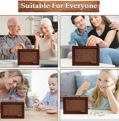 $10000 Cash Vault Wooden Savings Box,Wooden Savings Box with Money Target & Numb