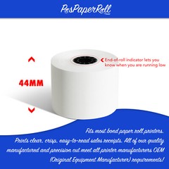 40 ROLLS SHARP ER A-320 330 440 460 470 44mm 1.75 CASH REGISTER TAPE PAPER ROLL