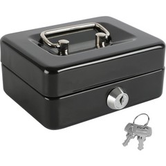 Locking Cash Box Key Lock Removable Coin Tray 4.92″ x 3.74″ x 2.36″