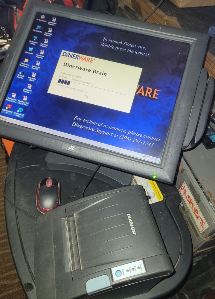 “DISPLAY MODEL” POS Touchscreen J2 615 POS System Intel Atom 1.6GHz,Win 7 615 RT