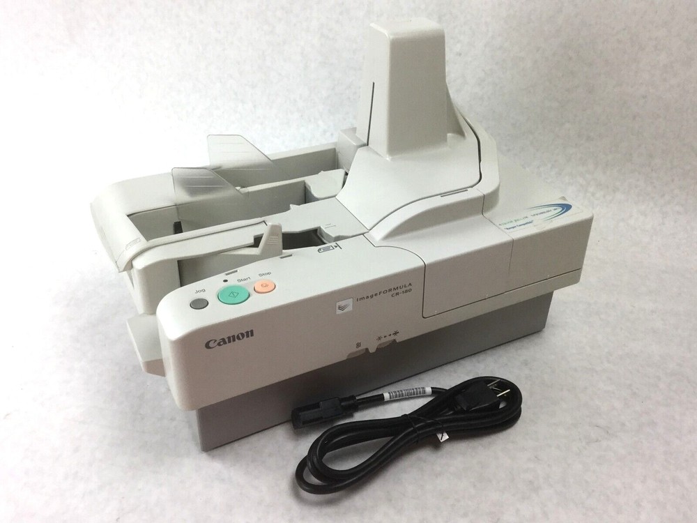Canon CR180 Check Scanner Includes Power Supply Needs Ink Cartridge