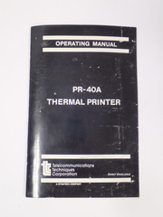 TELECOMMUNICATIONS TECHNIQUES/SEIKO INSTRUMENTS PR-40A THERMAL PRINTER FULL KIT