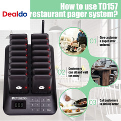 TD157 Restaurant Pager System, Pagers for Restaurants,984Ft Long Range, 16 Pager