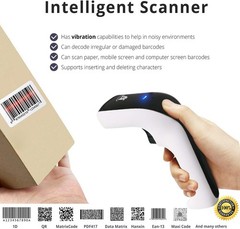 Bluetooth Barcode Scanner Wireless 1D 2D QR Code Reader with Stand, USB Wired…