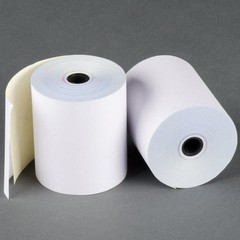 Watson Distributing 3″ x 90′ 2-Ply Carbonless Paper Rolls – White/Canary