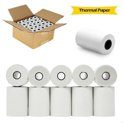 50 ROLLS 2 1/4 X 85 THERMAL PAPER ROLLS CREDIT CARD POS RECEIPT PAPER BPA FREE