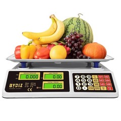 BYDIZ Digital Commercial Price Computing Scale 88lb/40kg, Dual LCD Displays