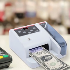 Portable Money Counter with UV/MG/WM Counterfeit Detection 600pcs/min Bill Count