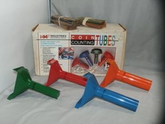 MMF Industries Major MetalFab Co. Four Coin Counting Tubes with Box #224-0004-00