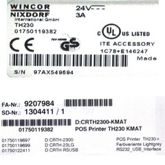 New Printhead for Wincor Nixdorf TH230 and New Printer