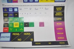 APD 3M Parking Cashier Station labels Tabs Auditor PowerPad Fee Keyboard Spanish