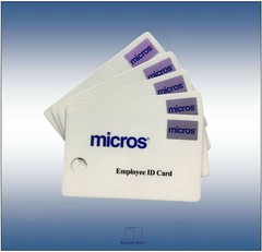 Package of 5 “Genuine” OEM Micros Oracle Magnetic Stripe Employee ID Swipe Cards