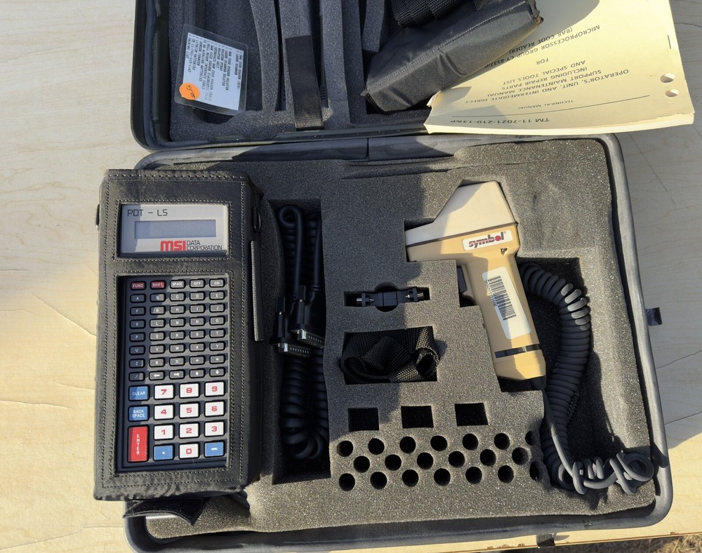 MSI Data Corp PDT-LS Portable Bar Code Reader CY-8537/G With Case Untested