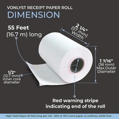 Credit Card Machine Paper Roll for Dejavoo Z8 Z9 Z11 (10 rolls)