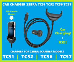 Car Charger Compatible with Zebra TC51, TC52, TC56, TC57 Android Scanners!🔥⭐