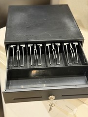 Black register box and cash drawer **KEY INCLUDED**