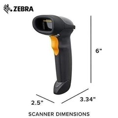 Symbol Zebra LS2208 Series Corded Handheld Standard Range Laser Scanner Kit…