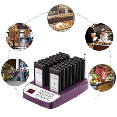 Restaurant Pager System, Wireless Social Distance Restaurant Waiting Buzzer S…