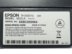 Epson Receipt Printer TM-S9000II-MJ Model M351A Check Scanner Cheque Reader