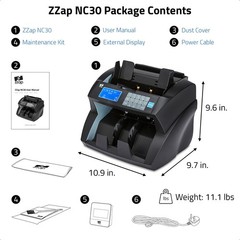 Bill Counter Cash Money Currency Count Counting Counterfeit Detector Machine