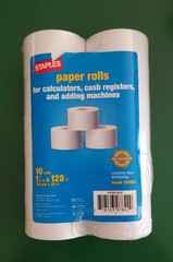 Staples Cash Register/POS Rolls, 1 Ply, 1 1/2″ x 128′, 10/Pack x 2 pack ➕ 8 pcs