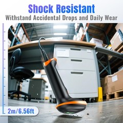 USB 1D 2D QR Barcode Scanner Wired, Dustproof Waterproof, Fast Scan for
