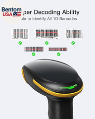 Wireless Barcode Scanner, Bluetooth Bar Code Scanner, 1D USB Barcode Reader Hand