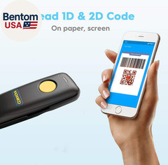 2D Wireless Barcode Scanner Compatible with Bluetooth, Portable USB 1D 2D QR Cod
