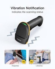 Inateck 2D Barcode Scanner Reader Bluetooth 2.4Ghz Smart Base Screen Scanning