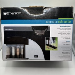 Emerson Automatic Coin Sorter 4 Barrel USA Currency Organizer FBA_1633724