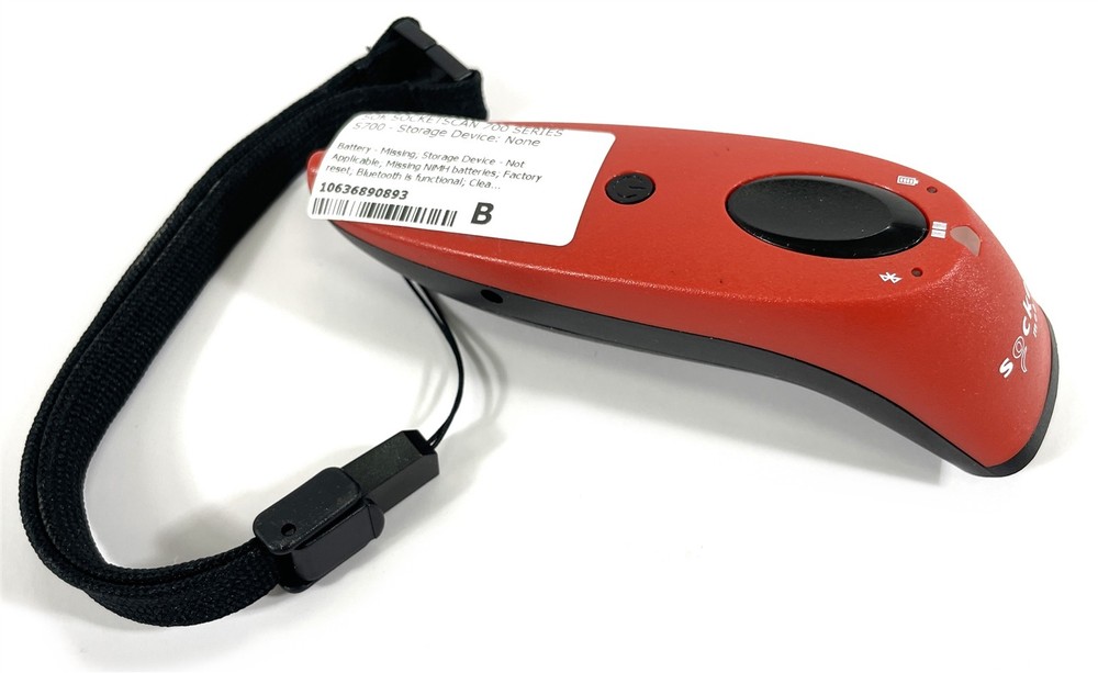 Socket Mobile SocketScan S700 1D Bluetooth Barcode Scanner Red – See Description