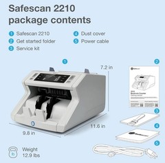 Safescan 2210 Money Counter Machine Counterfeit Detection Multi-Currencies