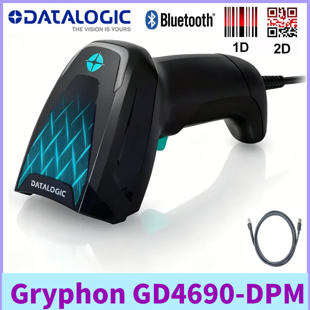 Datalogic Gryphon GD4690-DPM Wireless Handheld 2D Barcode Scanner With USB Cable