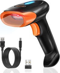 Lot of 5 Wireless Bluetooth Barcode Scanner 2D QR 1D Handheld CMOS Reader POS