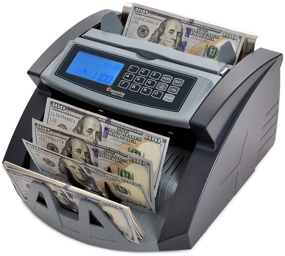 UV/MG Money Counter Machine Counterfeit Bills Detection Sorter Dollar Counting