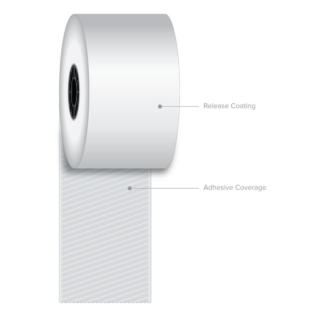 2 1/4″ x 170′ Sticky Media Full Tack Linerless Labels (12 rolls) -FREE SHIPPING