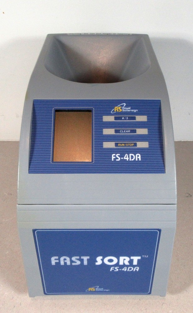 Royal Sovereign FS-4DA Fast Sort 4-Row Auto Coin Sorter Counter Tested & Working
