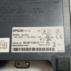EPSON TM-T20 (M249A) Thermal Receipt Printer w/ Power Cord Tested Works