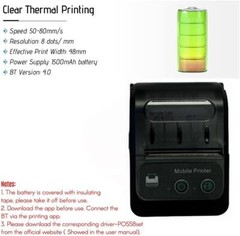 Mini 58mm Portable Bluetooth Wireless Pocket Mobile POS Thermal Receipt Printer