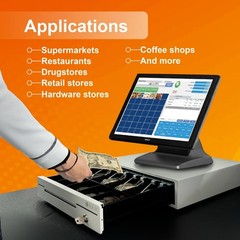 13″ Cash Drawer for POS Systems – Removable Coin Tray, Key Lock, 4 Bill, 5 Coin,