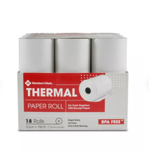 Member’s Mark 36-Rolls 3 1/8″ x 190′ Bright White BPA Free Thermal Paper Rolls