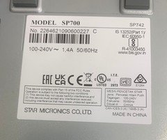 Star Micronics SP700 POS Black Splash Resistant Receipt Printer 8.9ips