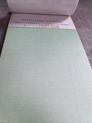 4 Pack G6000 Guest Checks Book Waitress Pad CARBON COPY 15 Line 50 Page Booklet