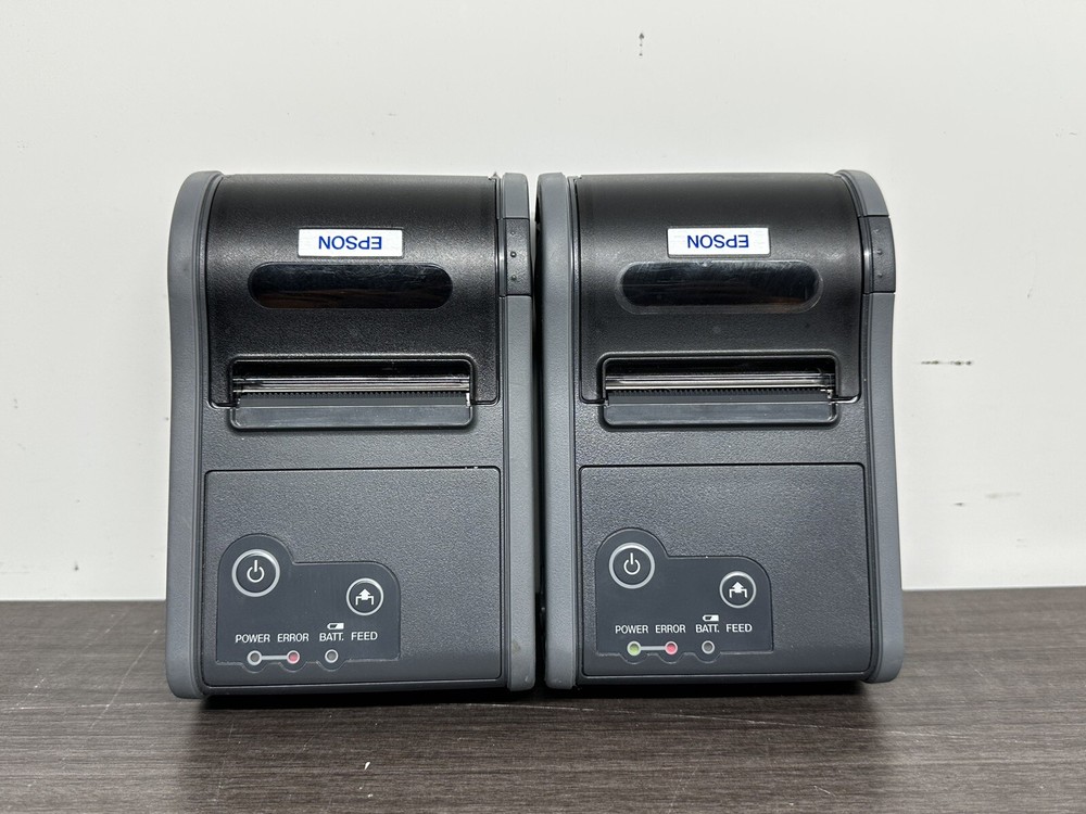 Lot Of 2 Epson TM-P60 POS Thermal Receipt Printer Bluetooth – B80