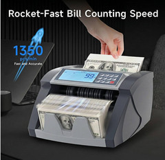 Contadora billetes doble motor UV MG IR detección falsa LCD conteo valor. NUEVO