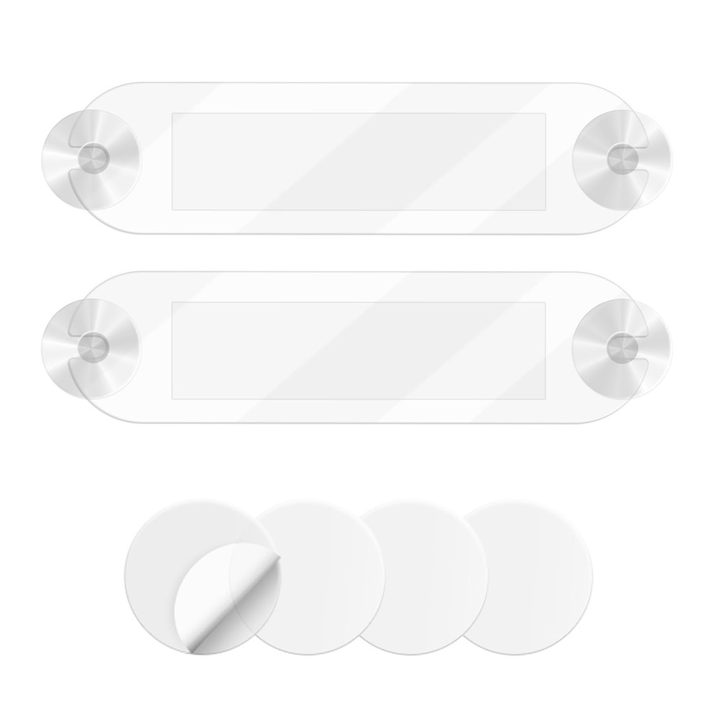 2PCS EZ Pass Holder with Adhesive and Suction Cups, Universal Transponder Win…