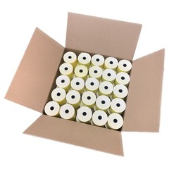 Dry Cleaners Thermal Rolls Yellow Hanger w/Back Print 3-1/8” x 160′ 80gsm 50 Rls