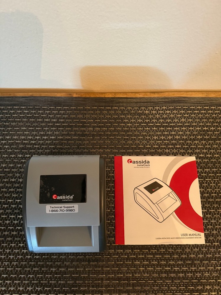 Cassida InstaCheck Counterfeit Detector IR MG UV Compact Gray Money Checker
