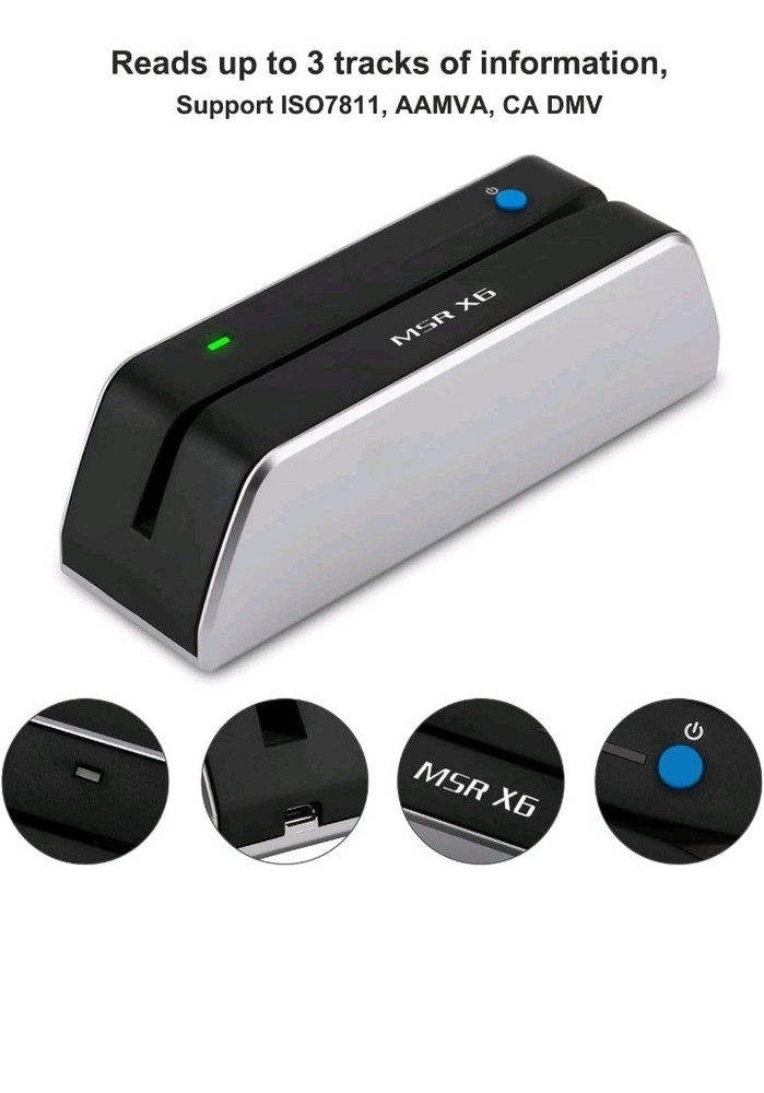 Bluetooth VIP Card Swiper Reader Writer Encoder Hico 3 Tracks USB and Bluetooth