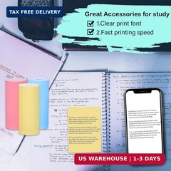 6 Rolls Colorful Mini Printer Paper, Thermal Paper 57 * 30mm for Pocket Inkless